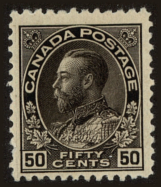 Front view of Canada 120a collectors stamp