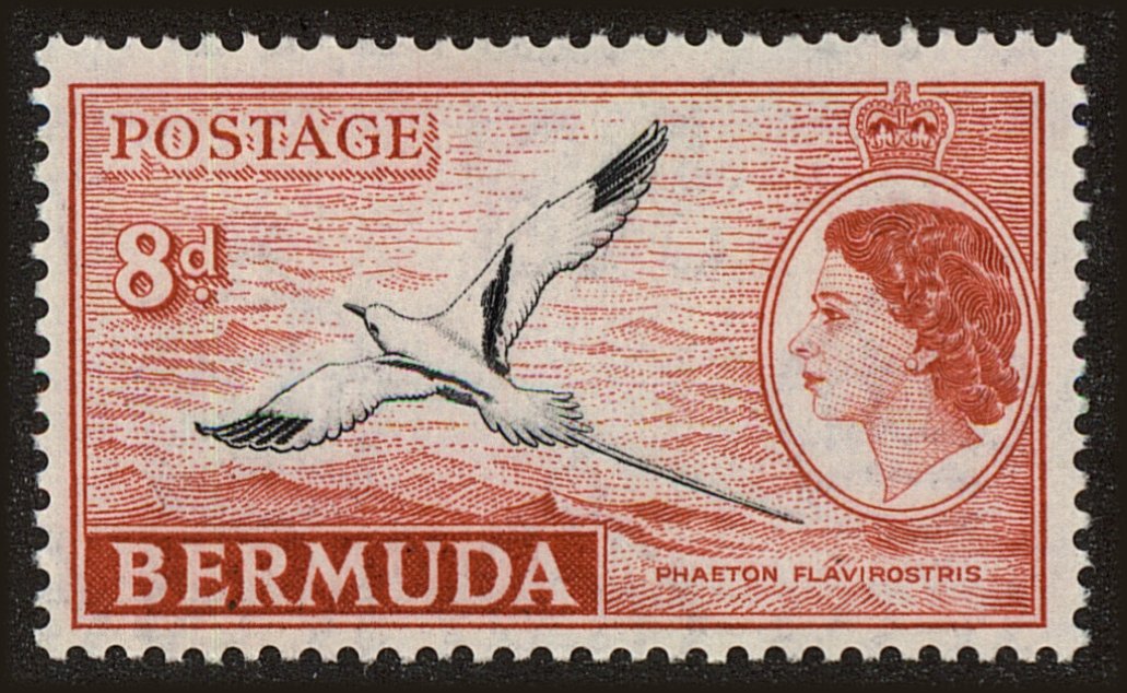 Front view of Bermuda 153 collectors stamp