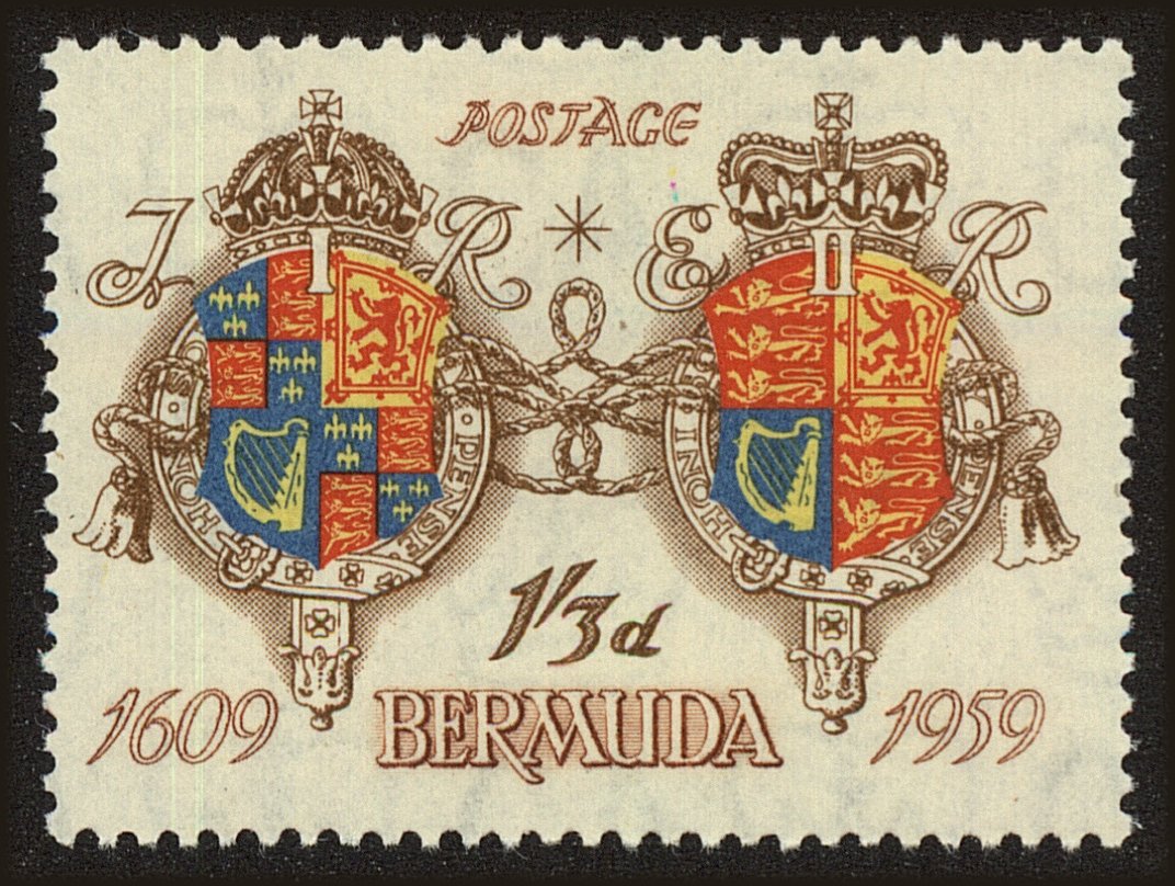 Front view of Bermuda 174 collectors stamp