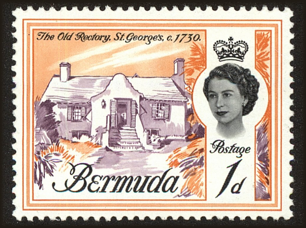 Front view of Bermuda 175 collectors stamp
