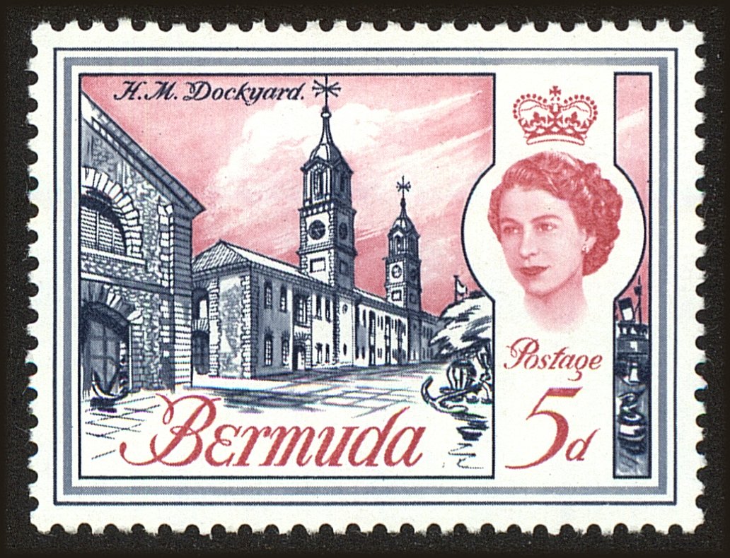 Front view of Bermuda 179 collectors stamp