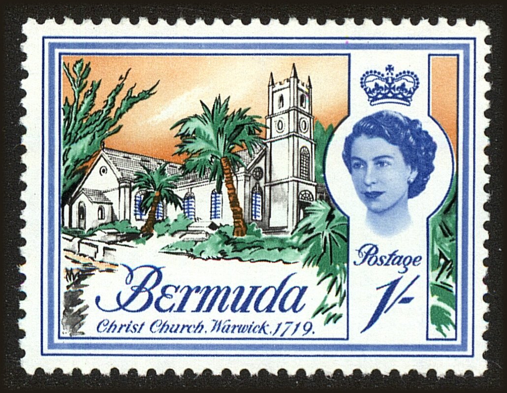 Front view of Bermuda 183 collectors stamp