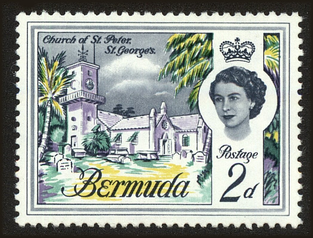 Front view of Bermuda 176c collectors stamp