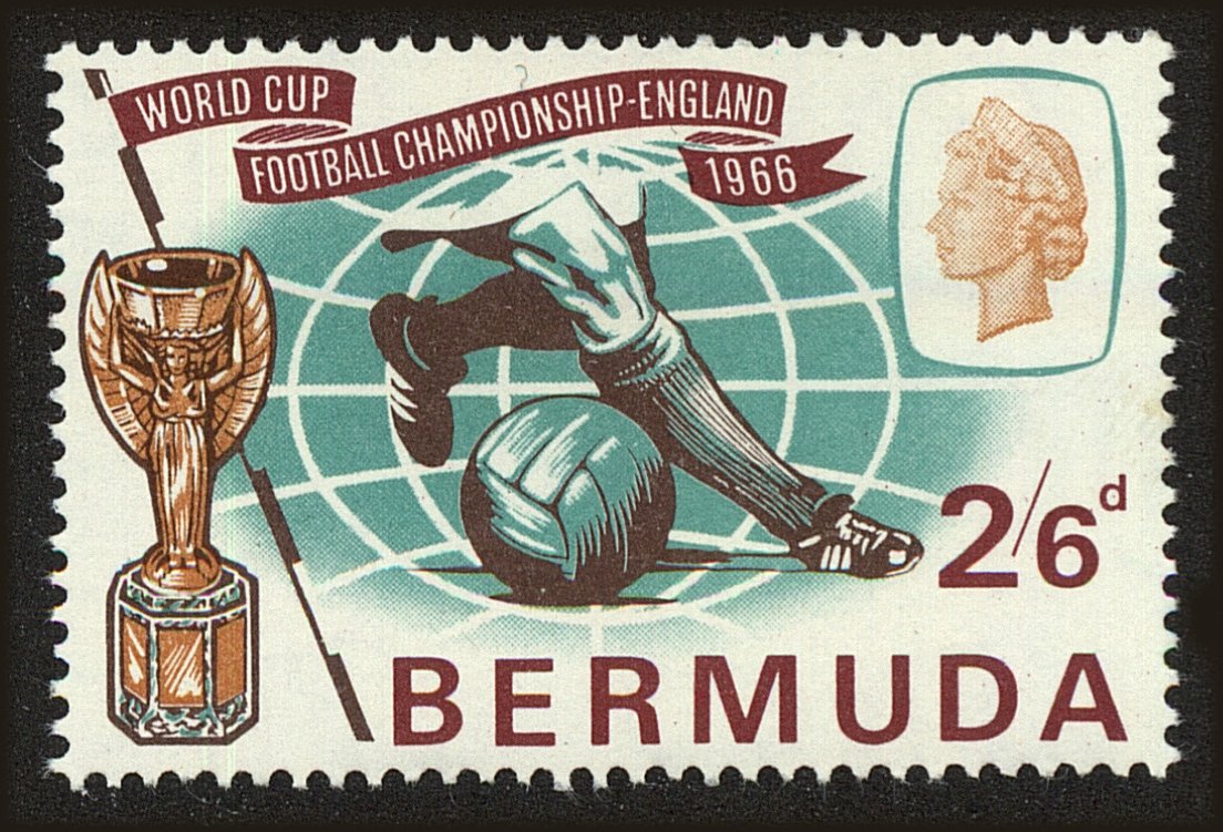 Front view of Bermuda 206 collectors stamp