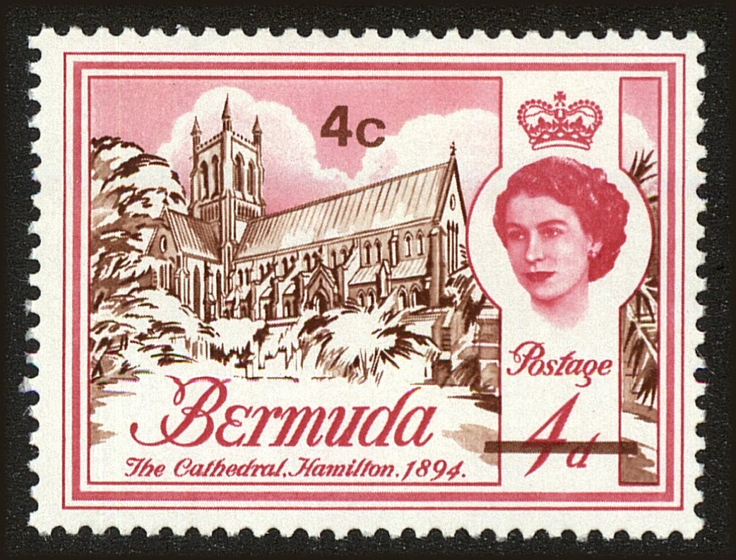 Front view of Bermuda 241 collectors stamp