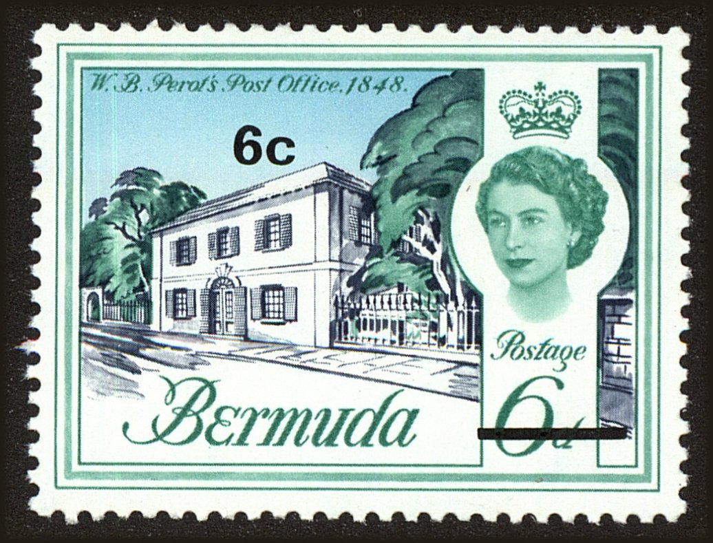 Front view of Bermuda 243 collectors stamp