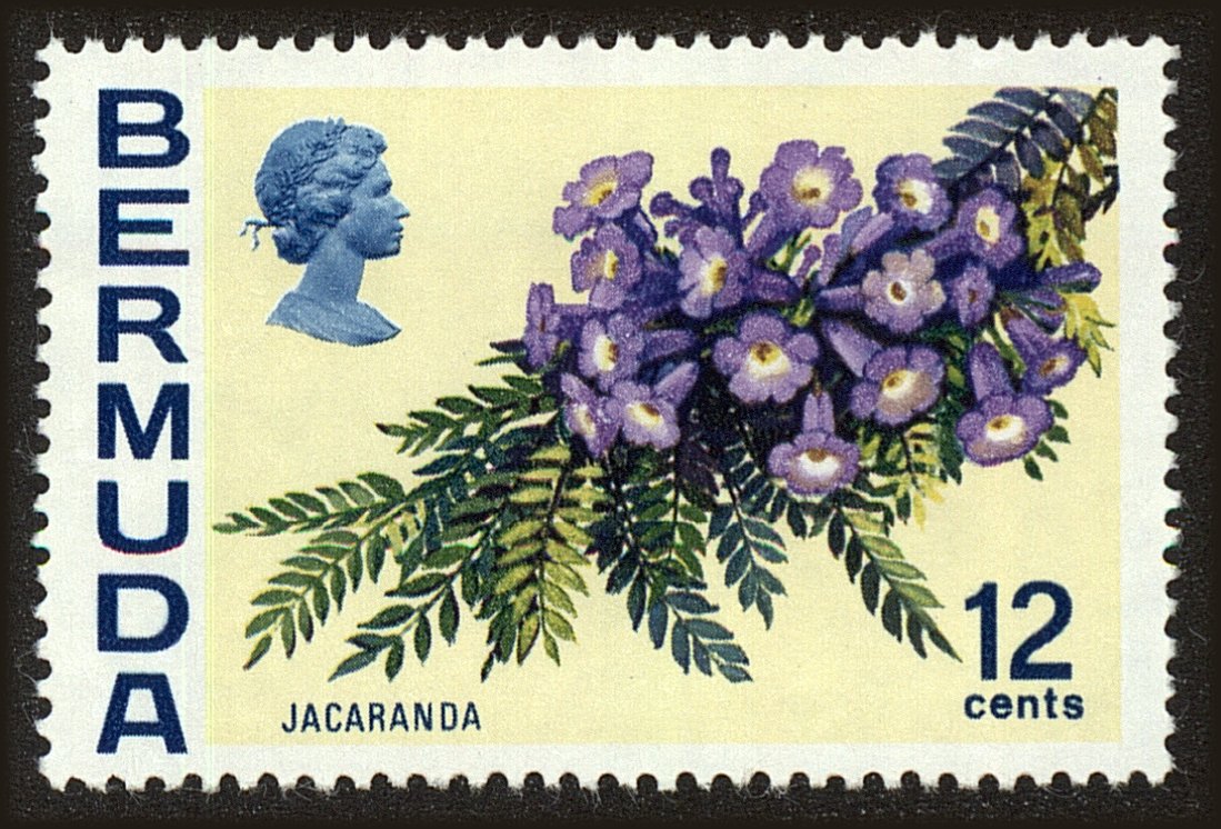 Front view of Bermuda 263 collectors stamp