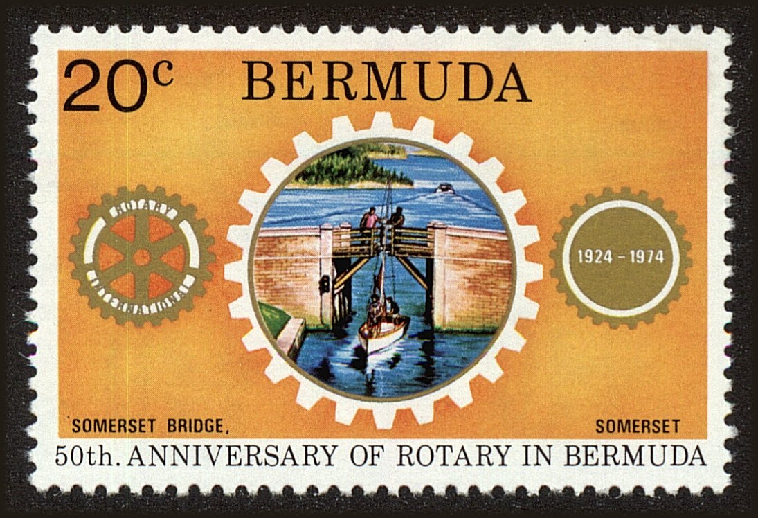 Front view of Bermuda 310 collectors stamp