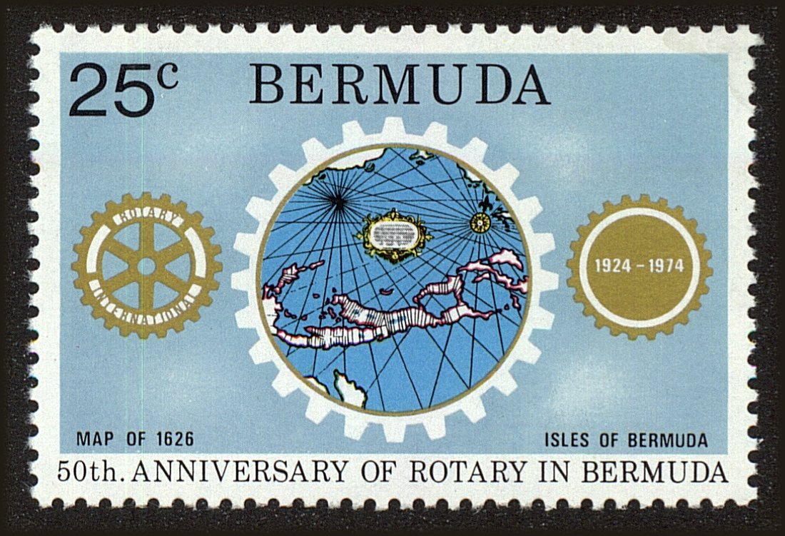 Front view of Bermuda 311 collectors stamp