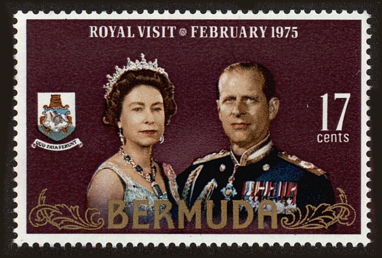 Front view of Bermuda 316 collectors stamp