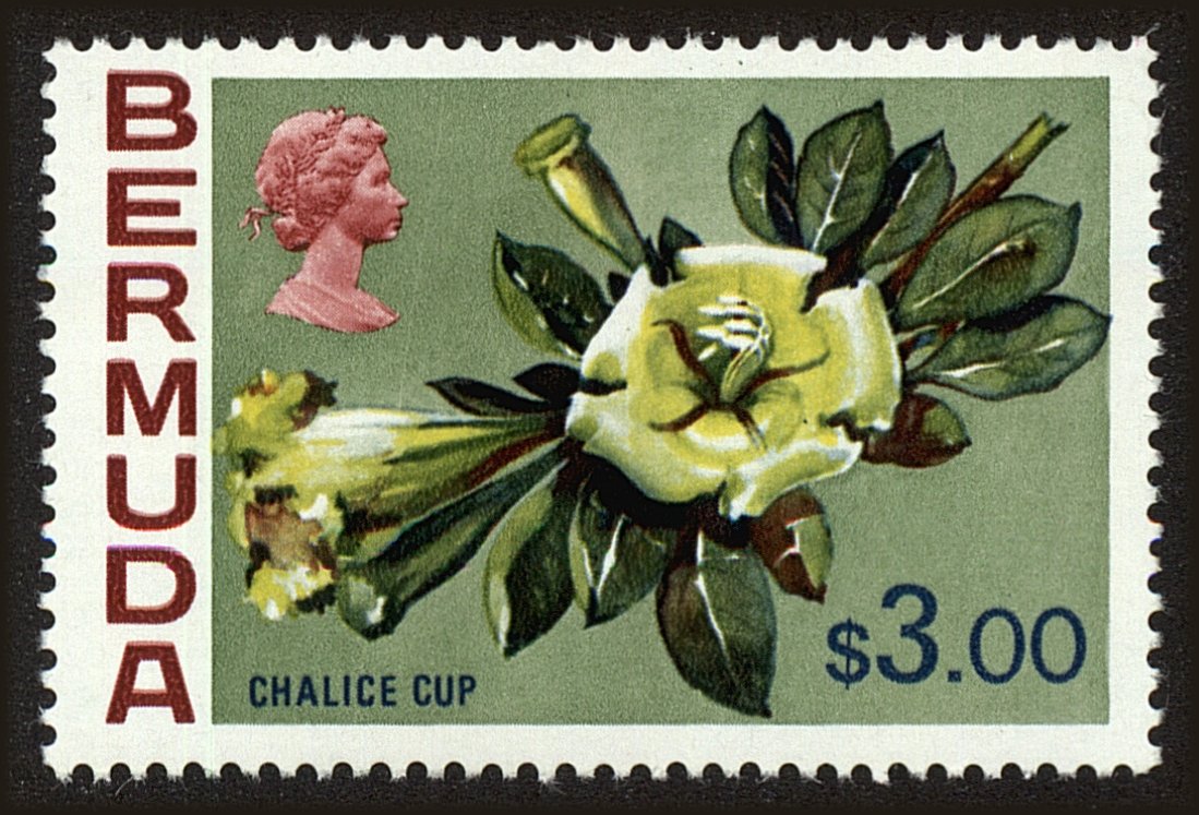 Front view of Bermuda 328 collectors stamp