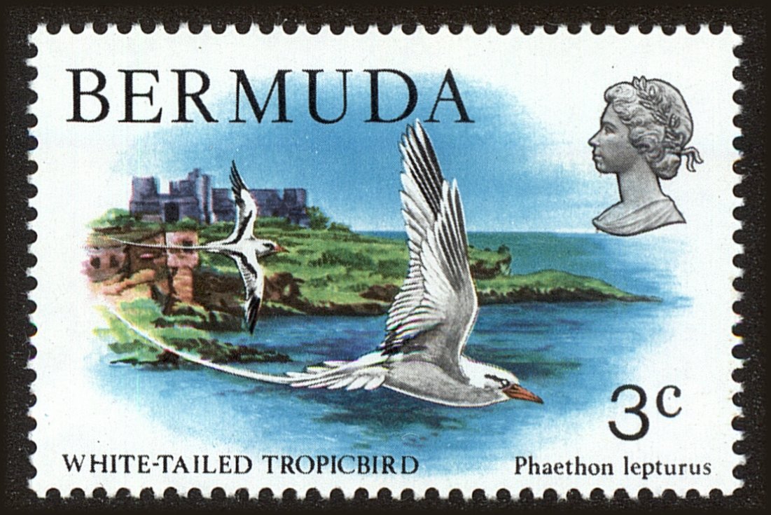 Front view of Bermuda 363 collectors stamp