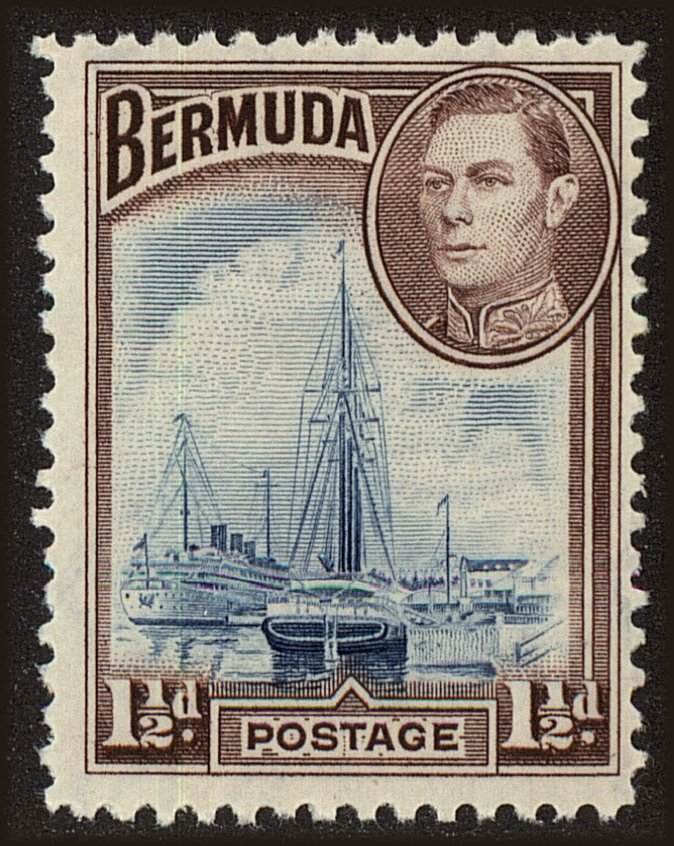 Front view of Bermuda 119a collectors stamp