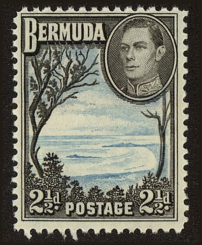 Front view of Bermuda 120Ab collectors stamp