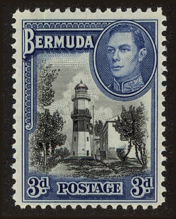 Front view of Bermuda 121Ac collectors stamp