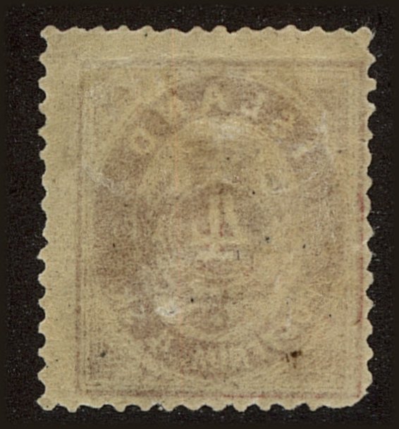 Back view of Iceland Scott #2 stamp