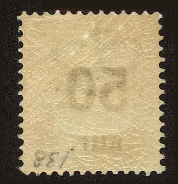 Back view of Iceland Scott #138 stamp