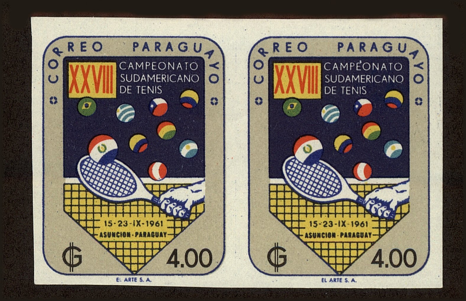 Front view of Paraguay 609 collectors stamp