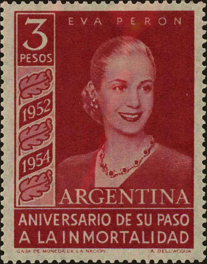 Front view of Argentina 626 collectors stamp