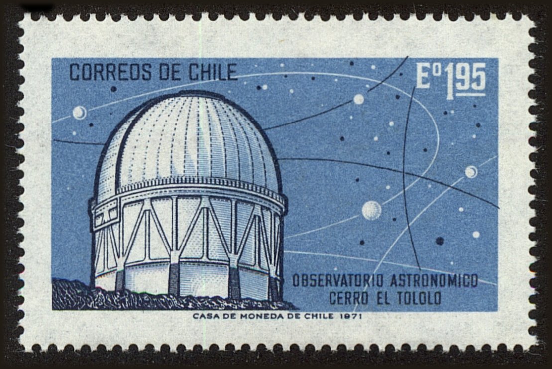 Front view of Chile 412 collectors stamp