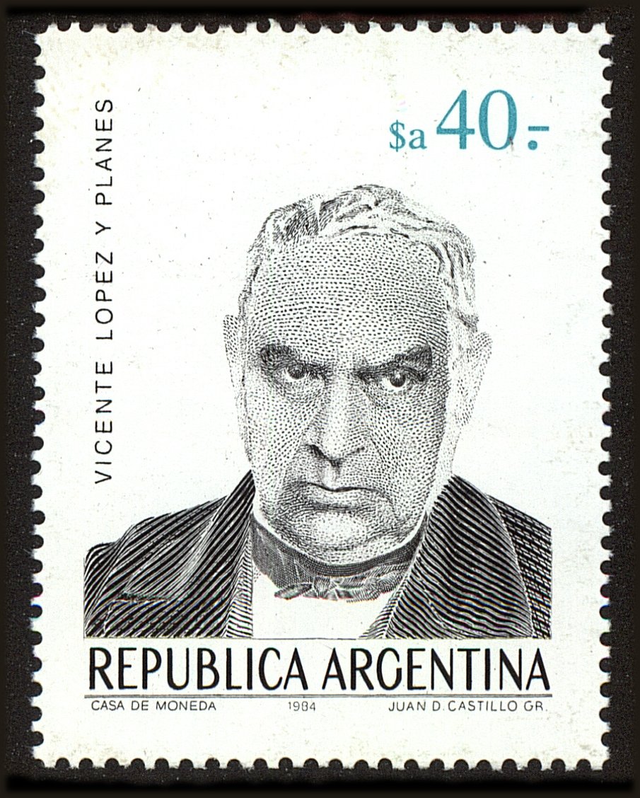 Front view of Argentina 1461 collectors stamp
