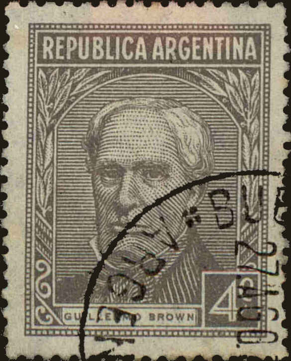 Front view of Argentina 425 collectors stamp