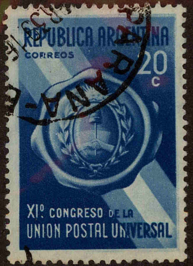 Front view of Argentina 461 collectors stamp