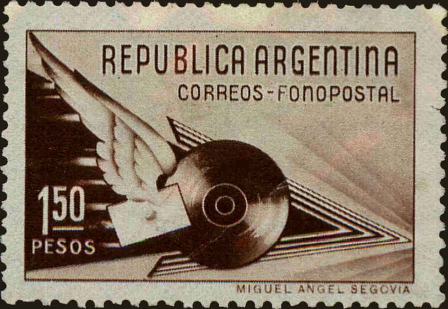 Front view of Argentina 472 collectors stamp