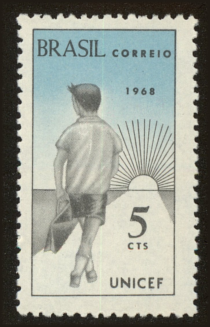 Front view of Brazil 1099 collectors stamp