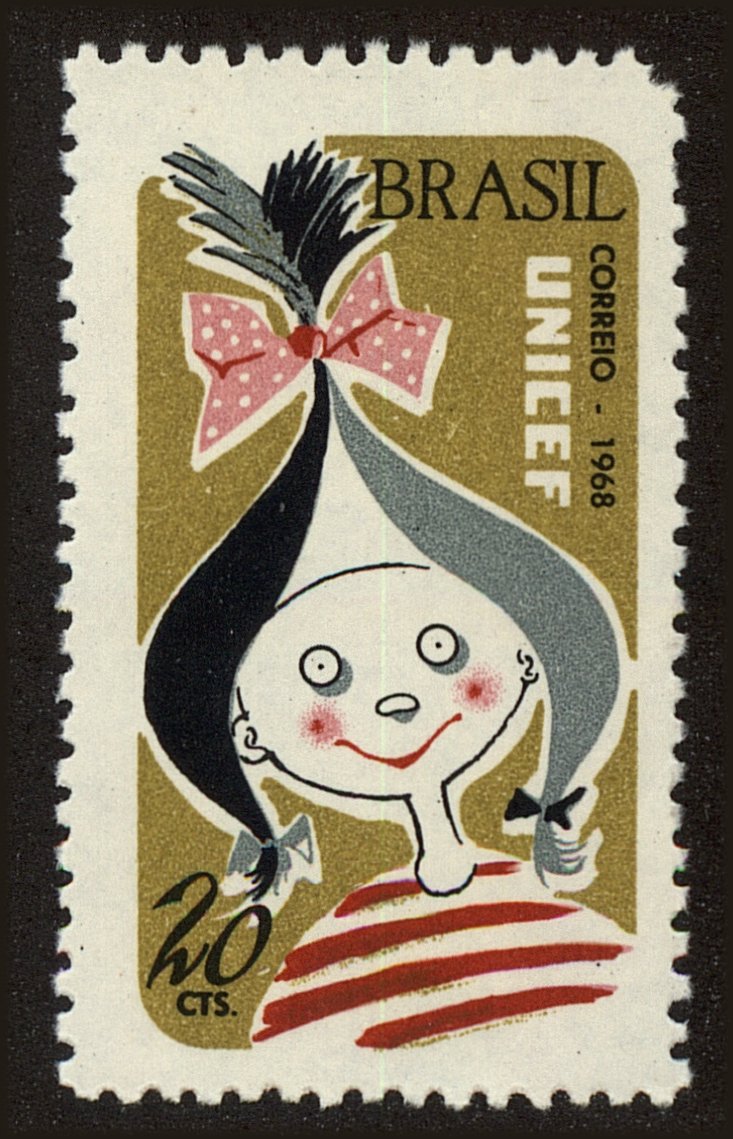 Front view of Brazil 1101 collectors stamp