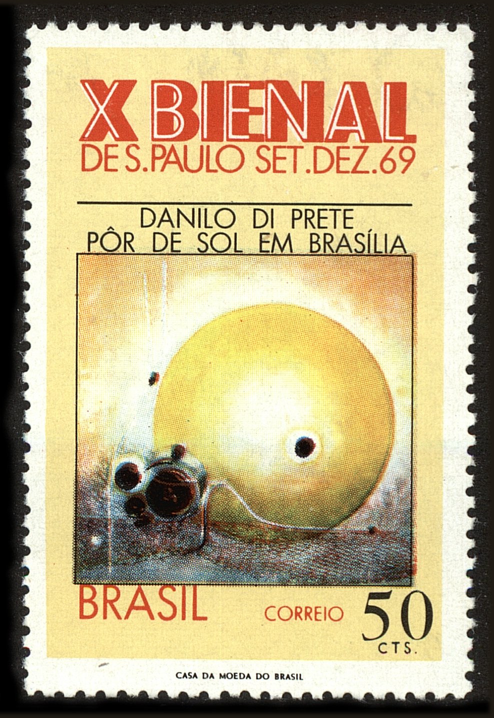 Front view of Brazil 1127 collectors stamp
