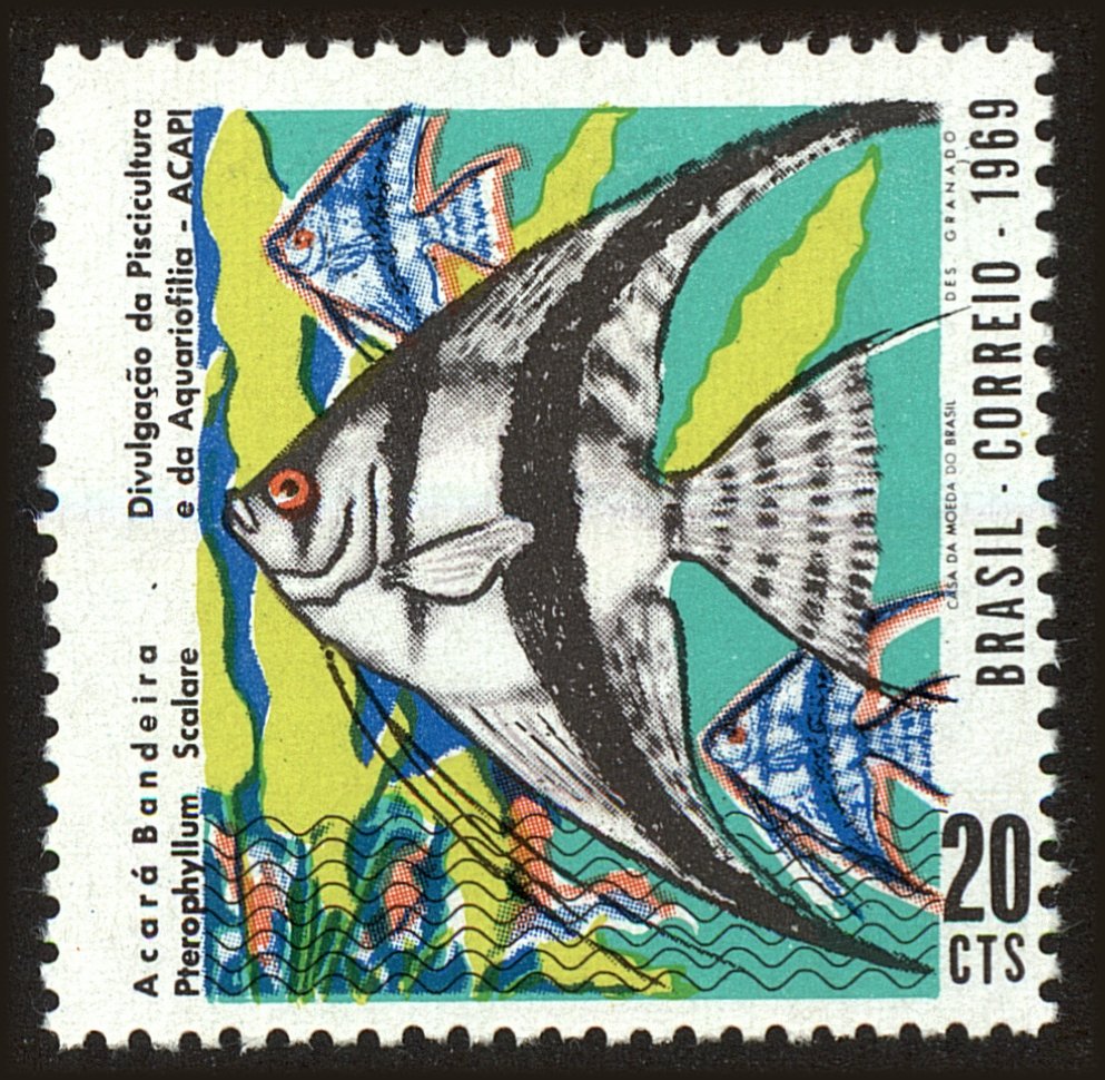 Front view of Brazil 1129 collectors stamp