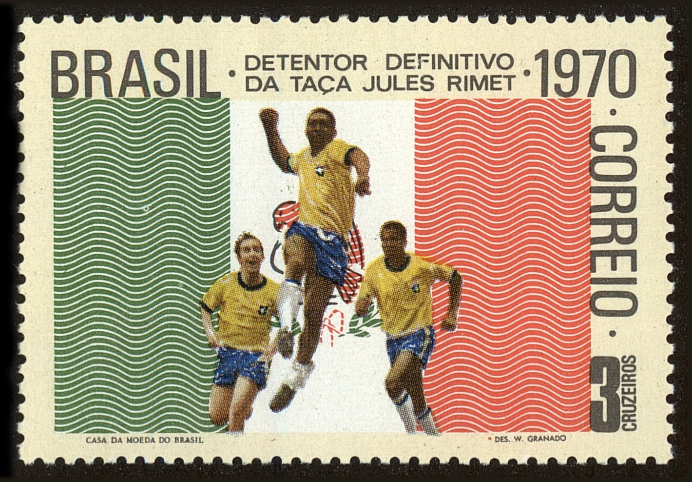 Front view of Brazil 1169 collectors stamp