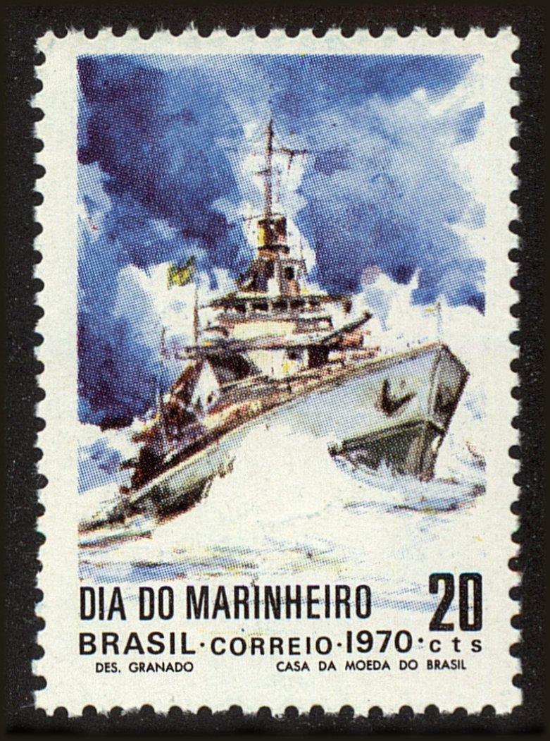 Front view of Brazil 1182 collectors stamp