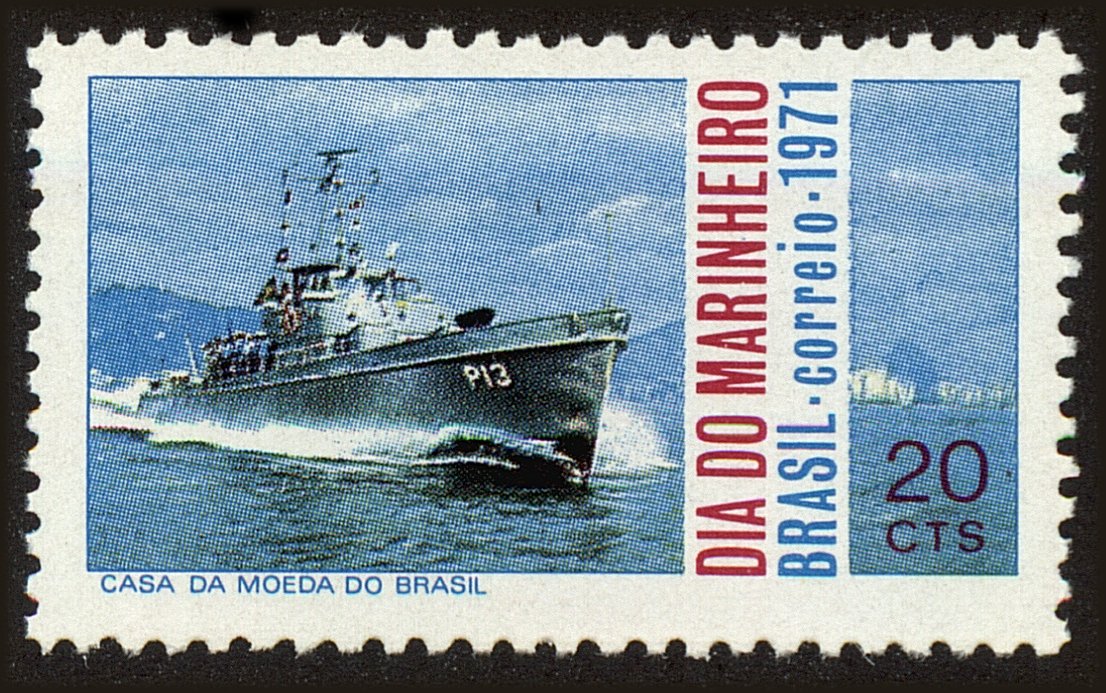 Front view of Brazil 1206 collectors stamp