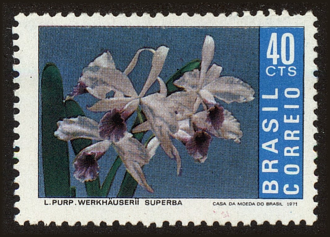 Front view of Brazil 1203 collectors stamp