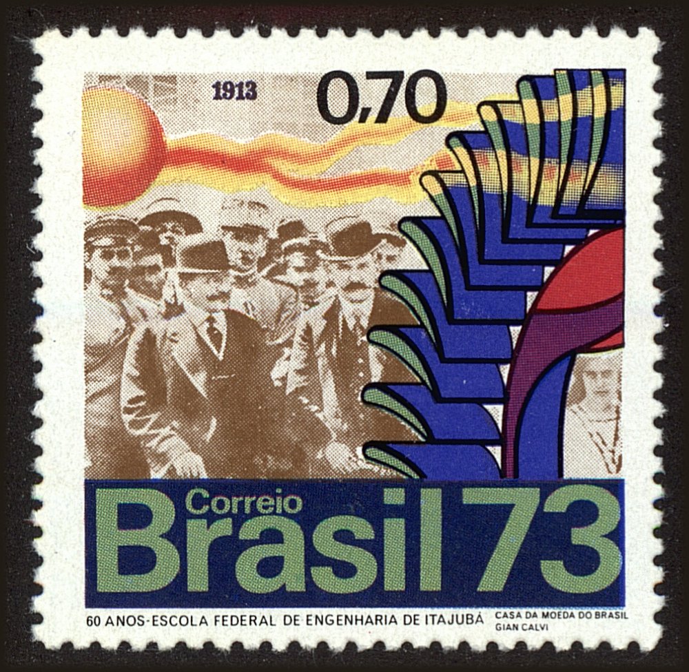 Front view of Brazil 1293 collectors stamp