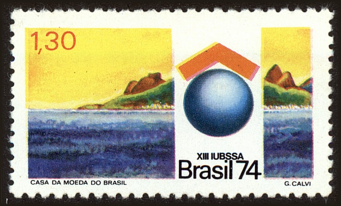Front view of Brazil 1359 collectors stamp