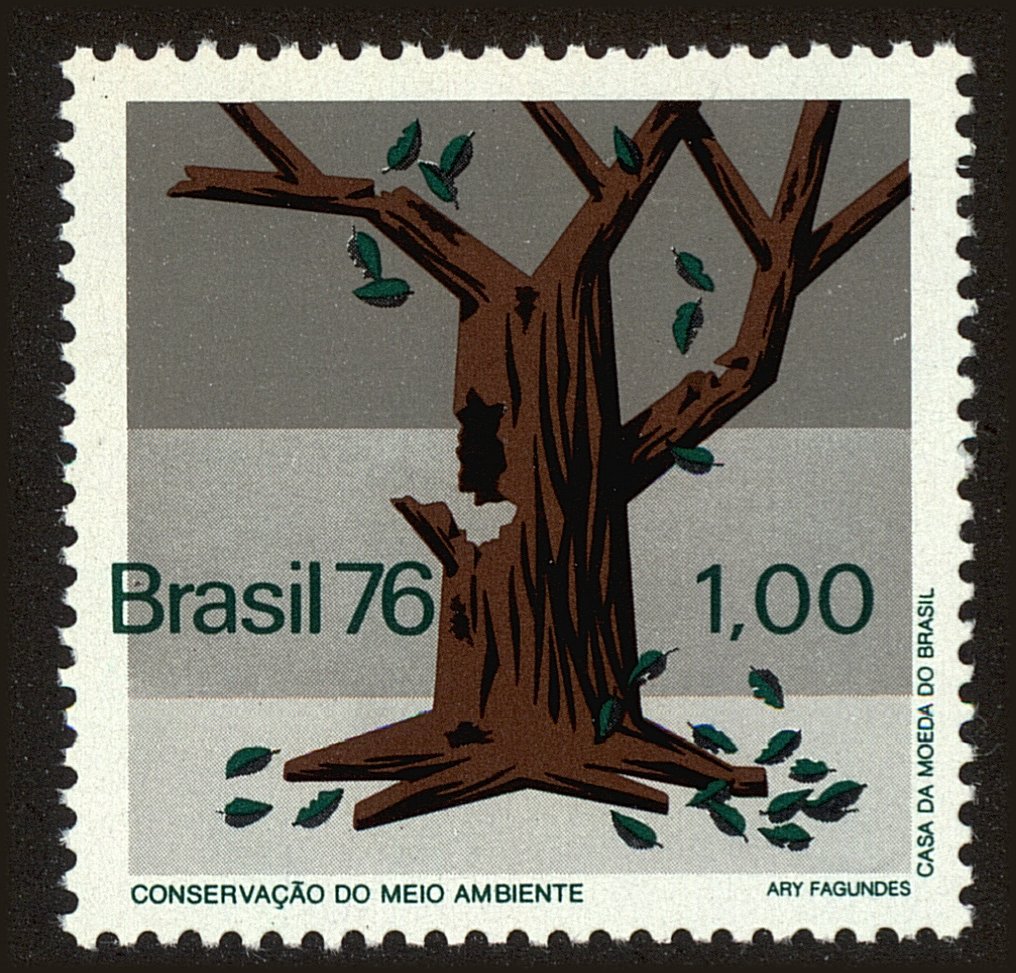 Front view of Brazil 1474 collectors stamp