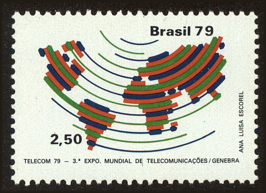 Front view of Brazil 1638 collectors stamp