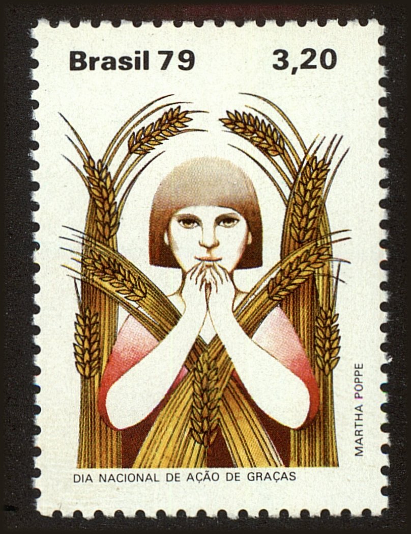 Front view of Brazil 1651 collectors stamp