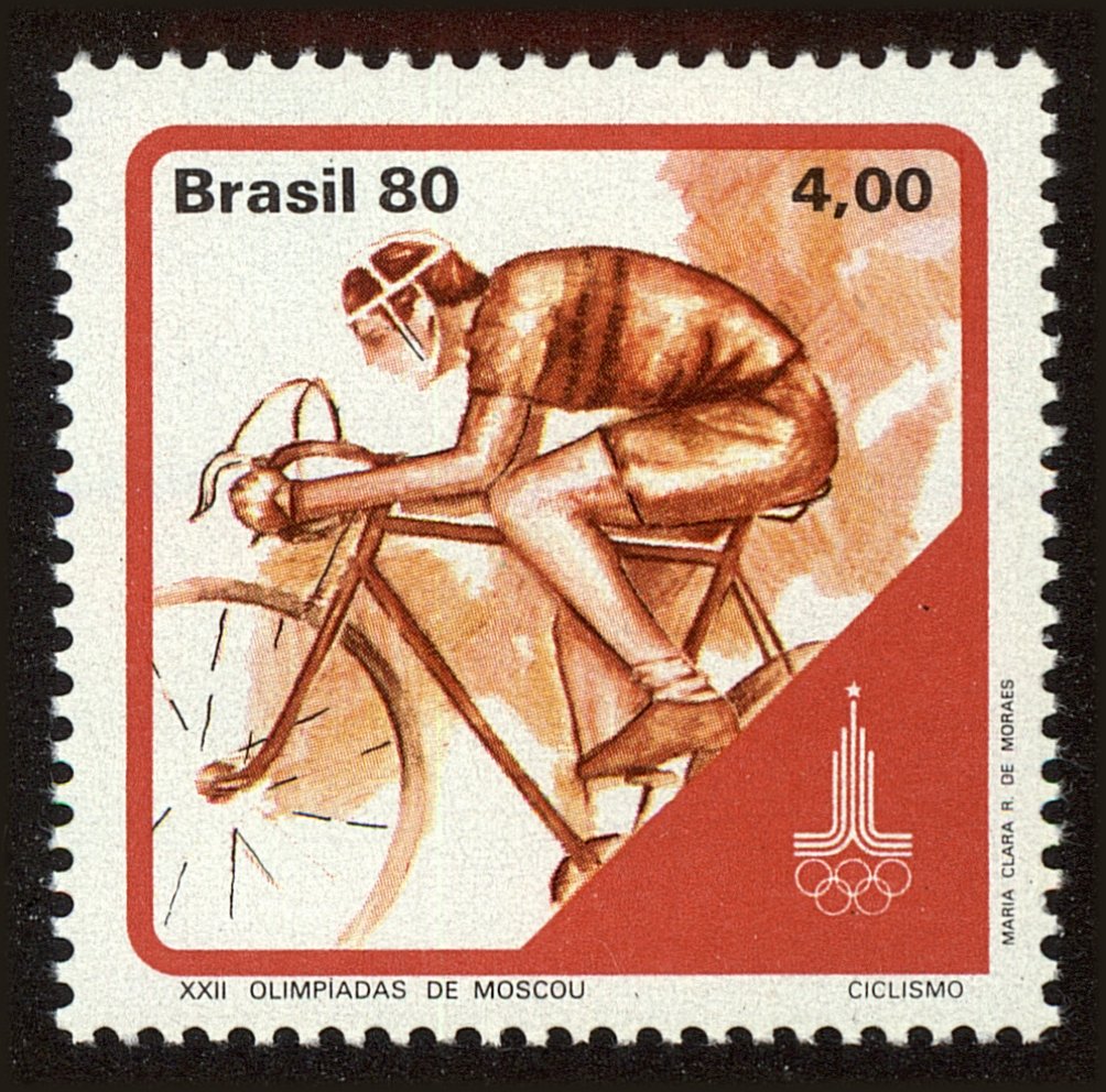 Front view of Brazil 1704 collectors stamp