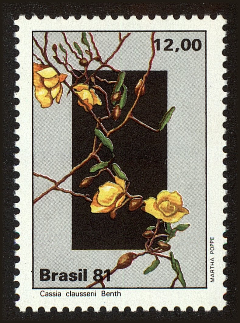 Front view of Brazil 1762 collectors stamp