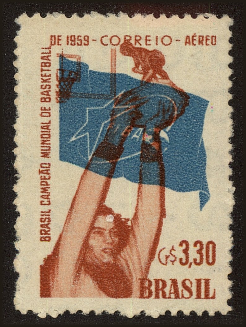 Front view of Brazil C89 collectors stamp