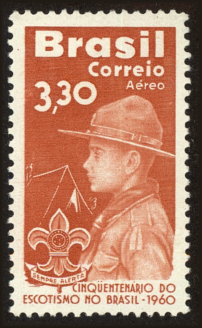 Front view of Brazil C101 collectors stamp
