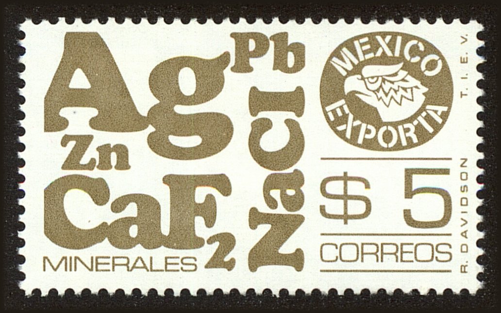 Front view of Mexico 1120 collectors stamp