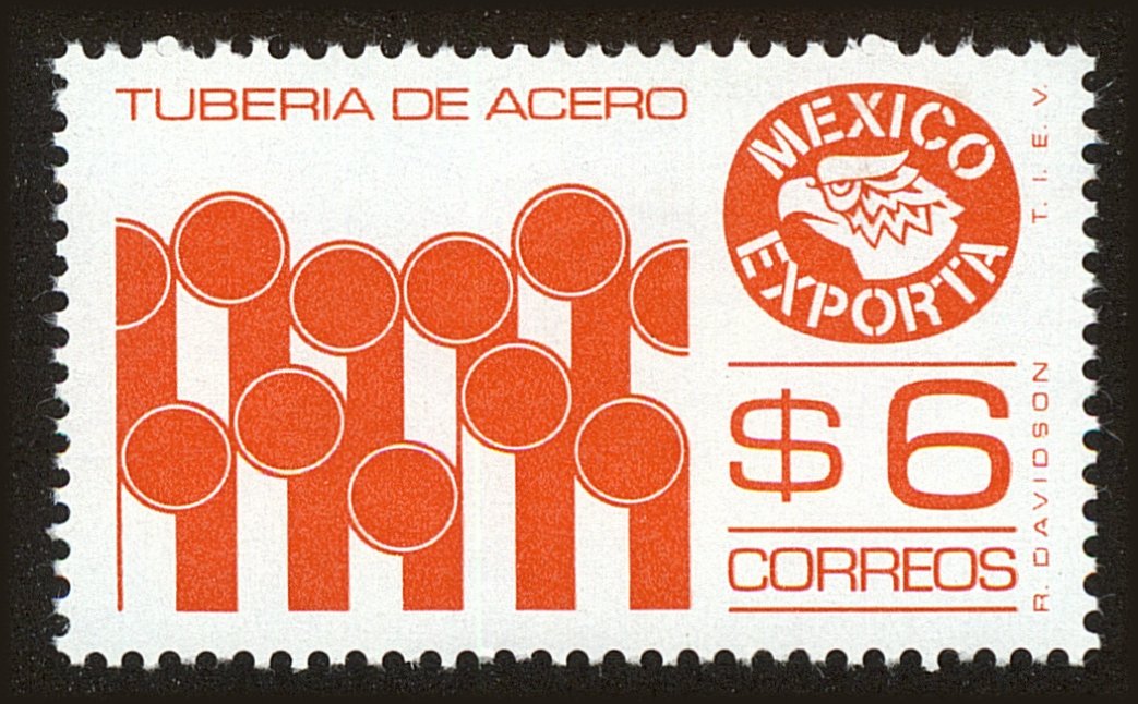 Front view of Mexico 1121 collectors stamp