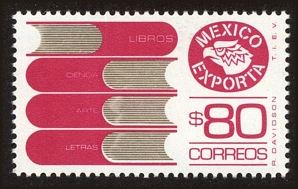 Front view of Mexico 1133A collectors stamp