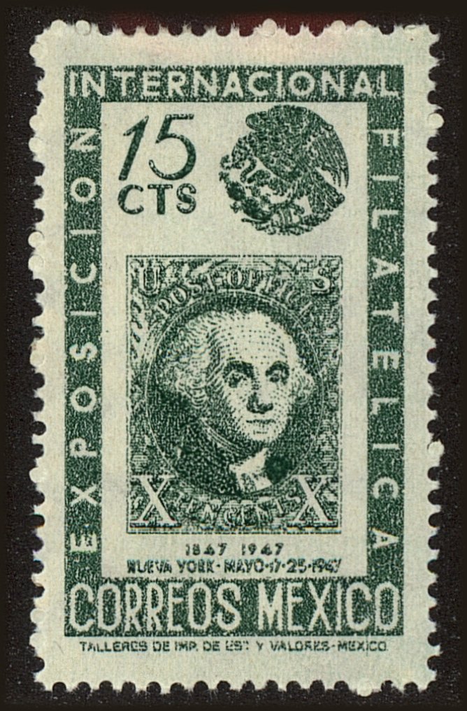 Front view of Mexico 827 collectors stamp