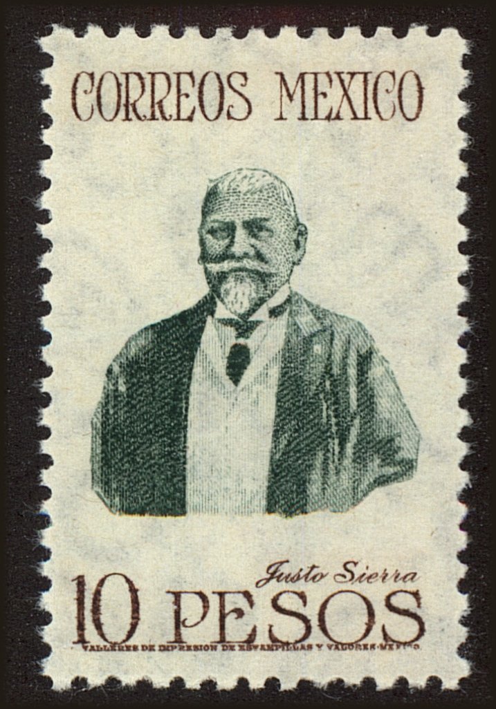 Front view of Mexico 828 collectors stamp